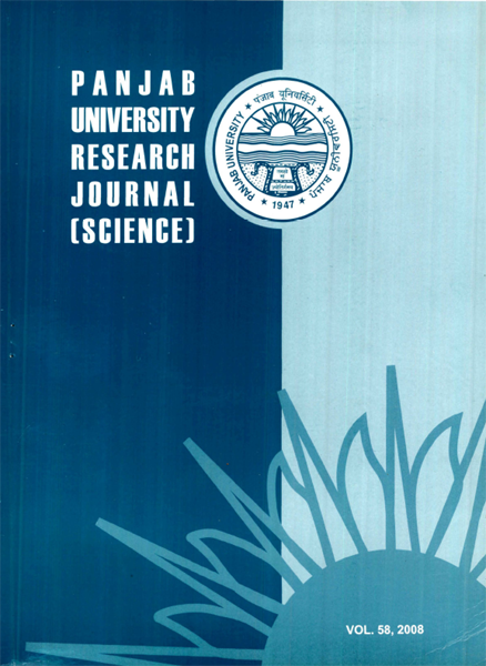 PU Research Journal Science - 58 / 2008